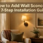 A well-decorated room with stylish wall sconces providing ambient lighting.