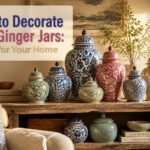 A collection of ginger jars in different sizes and colors displayed together.