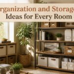 A stylishly organized home featuring various storage solutions.